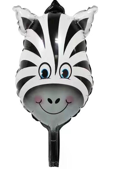 Mini-Folien-LUFTballon 'Zebra-Kopf'