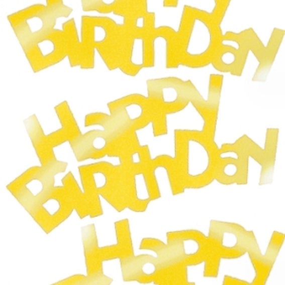 'Happy Birthday' Maxi-Flitter-Streuartikel, gold