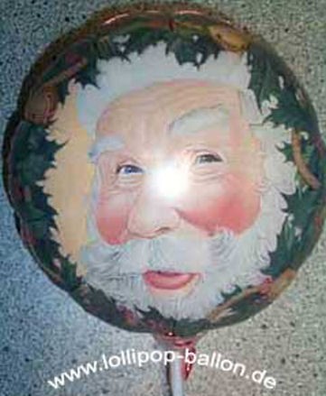 Folienballon-Stecker 'Weihnachtsmann', ca. 21,5 cm