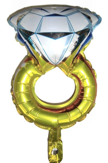 Mini-Folien-LUFTballon 'Diamantring'