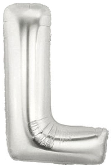 Folienballon (G) 'Buchstabe - L', silber, ca. 100 cm, Heliumgeeignet