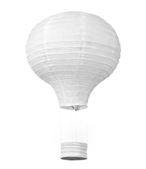 'Papier-Fesselballon' Laterne, weiß, ca. 30 x 48 cm