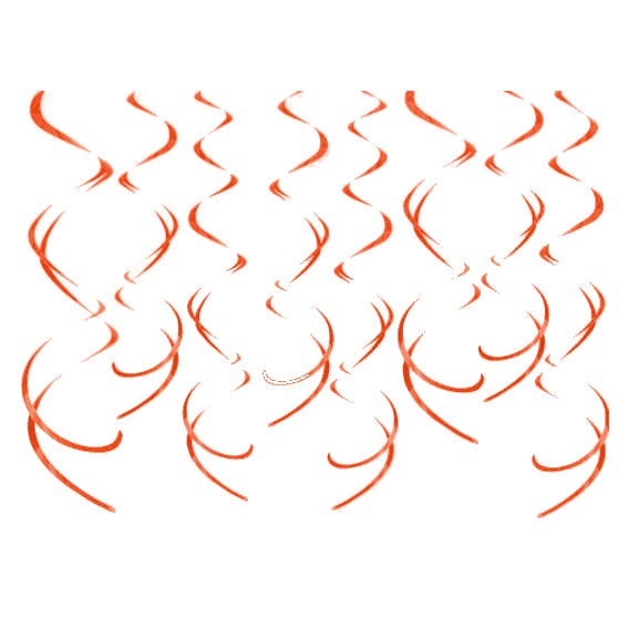 'Plastic Swirls' im 8er-Pack., orange