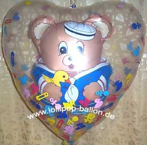 Folien-Herzballon INSIDERS (K) 'It's A Boy', ca. 91 cm Ø