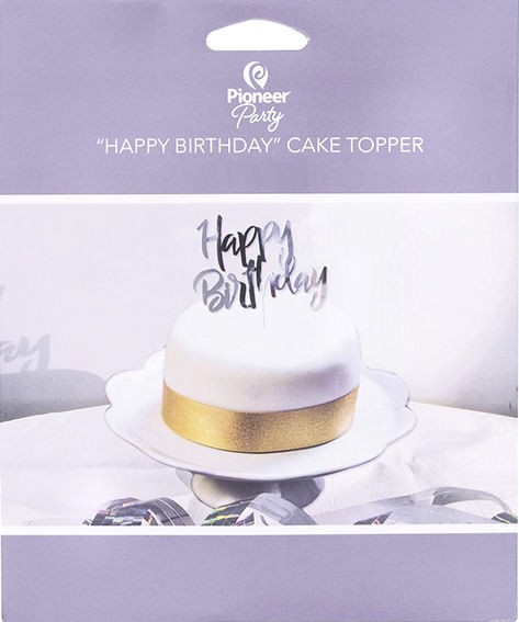 Cupcake-Topper 'Happy Birthday', ca. 9,2 x 14,5 cm, irisierend, Papierartikel