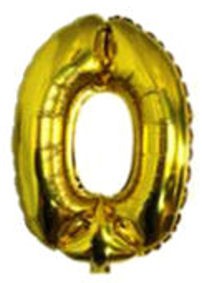 Folien-Zahlenballon (G), gold - XXL - 0, Gas geeignet