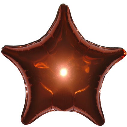 Folien-Sternballon (B), ca. 18" / 45 cm Ø, orange