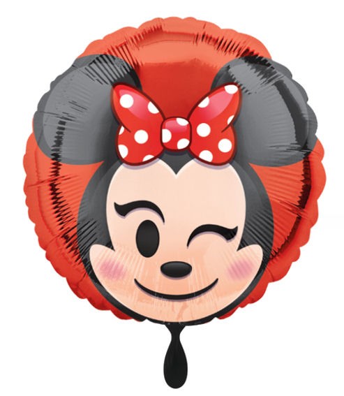 Folien-Rundballon (A) 'Minnie Mouse Emoji', ca. 43 cm