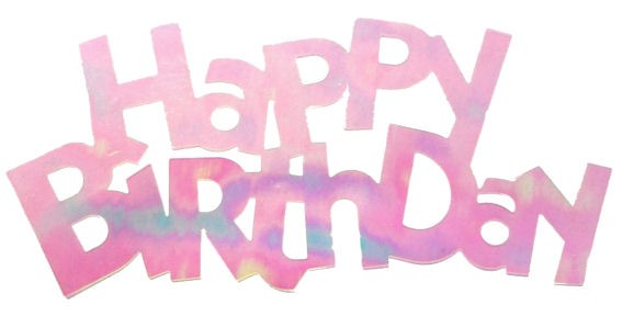 'Happy Birthday' Maxi-Flitter-Streuartikel, irisierend