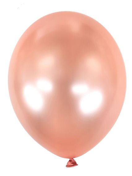 1 Stück Luftballons mit ca. 30 cm Ø, metallic-rosegold