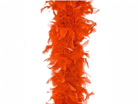 Feder-Boa, orange, ca. 180 cm, ca. 45 gr.