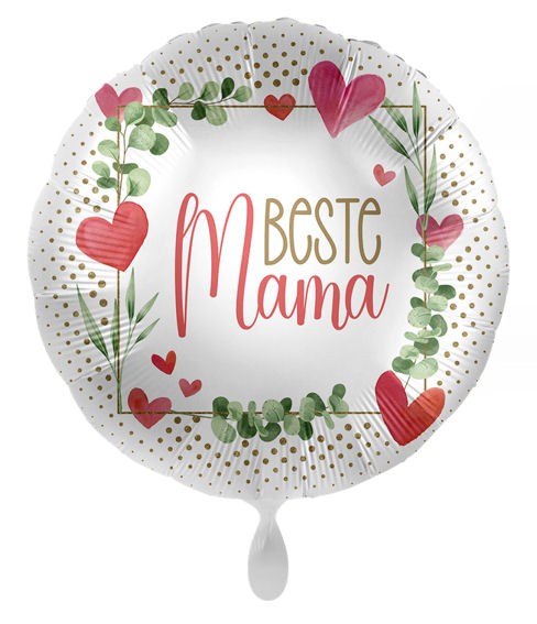 Folien-Rundballon (A) 'Beste Mama', ca. 43 cm Ø