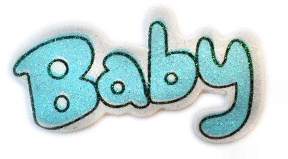 'Baby' Streuartikel, Holz, 5er-Pack., hellblau