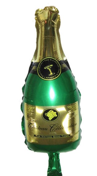 Mini-Folien-LUFTballon 'Champagne Flasche - Chateau Celebration'