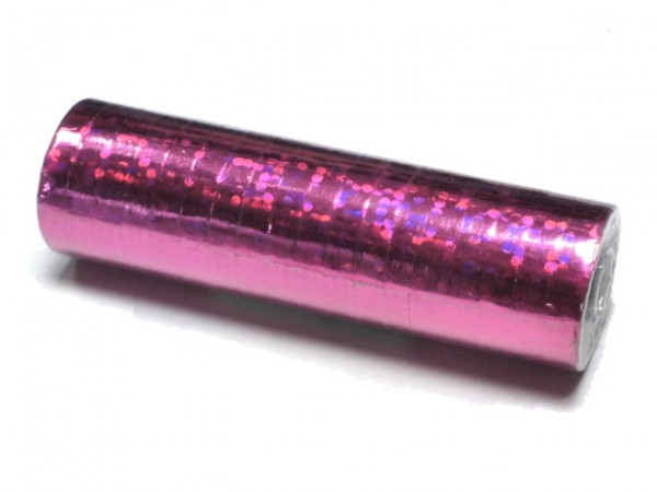 Luftschlangen 'pink - prismatic/holographic', Papier