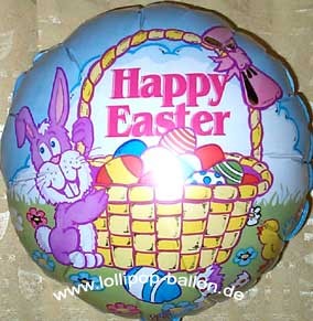 Folien-Rundballon (A) 'Ostern - Happy Easter', ca. 45 cm Ø