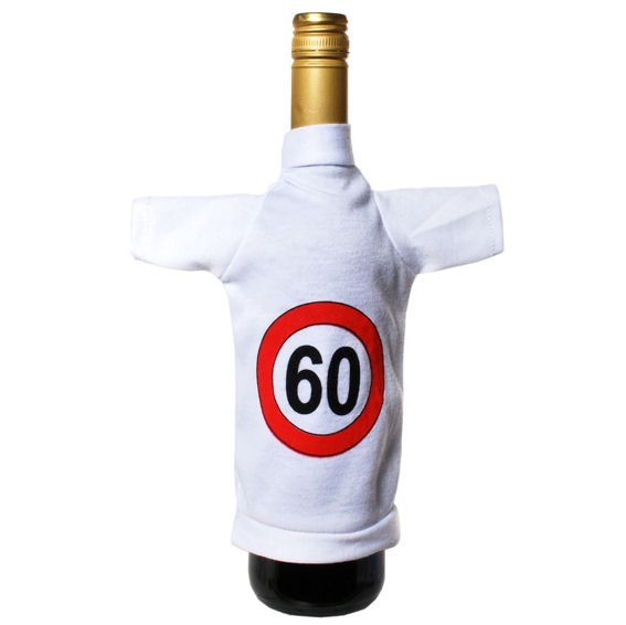 Mini-Flaschen-T-Shirt 'Verkehrszeichen 60', ca. 23 x 30 cm