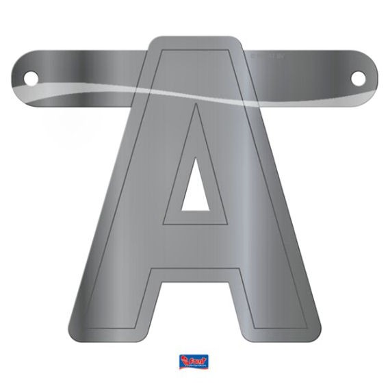 'Buchstabe - A' Banner-Letter, silber, ca. 10,5 x 10 cm, Papierartikel