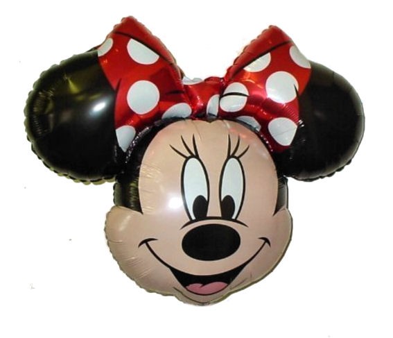 FolienShapeballon (F) 'Minnie Mouse - Head' rot, ca. 71 cm