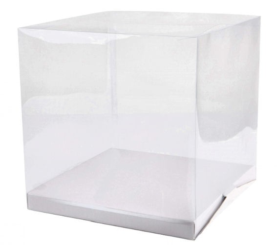 'Verpackungs-Schachtel' groß, transparent, ohne Deko, ca. 30 cm