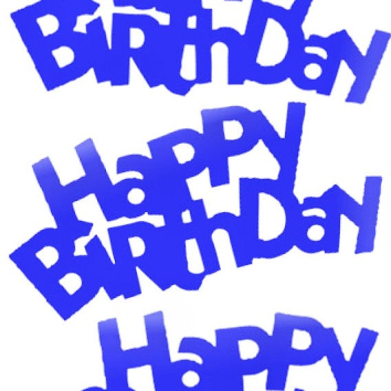 'Happy Birthday' Maxi-Flitter-Streuartikel, blau