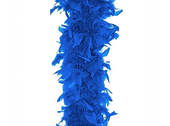 Feder-Boa, neon-blau, ca. 180 cm, ca. 45 gr.
