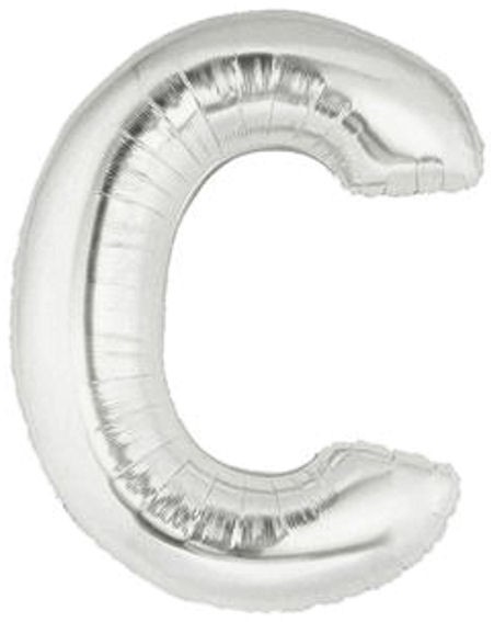 Folienballon (G) 'Buchstabe - C', silber, ca. 100 cm, Heliumgeeignet