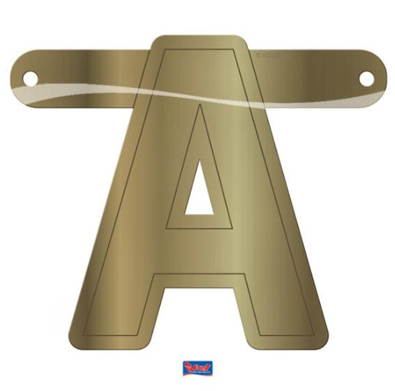 'Buchstabe - A' Banner-Letter, gold, ca. 10,5 x 10 cm, Papierartikel