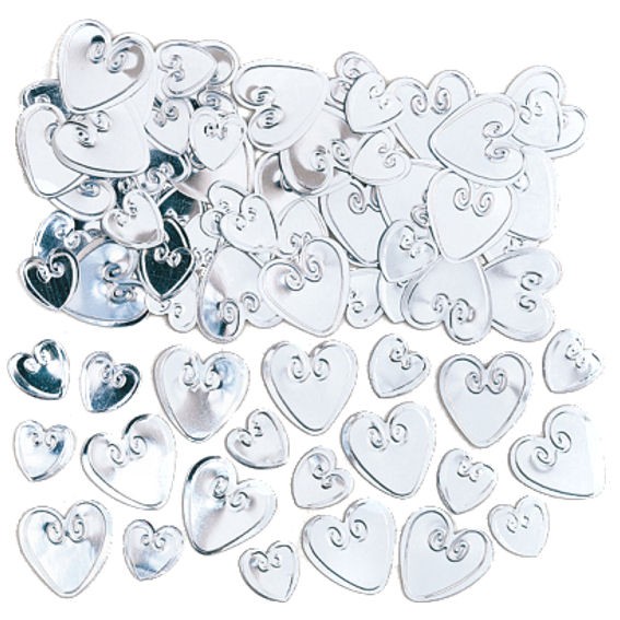 'Loving Hearts' silber, Flitterbox-Streuartikel, ca. 14 gr.