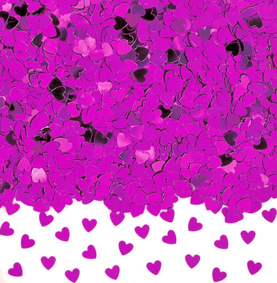 'Sparkle Hearts' hot pink, Flitterbox-Streuartikel, ca. 14 gr.