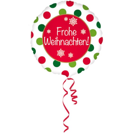 Folien-Rundballon (A) 'Frohe Weihnachten', ca. 43 cm