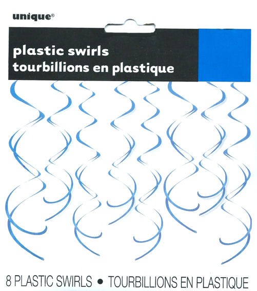 'Plastic Swirls' im 8er-Pack., royalblau