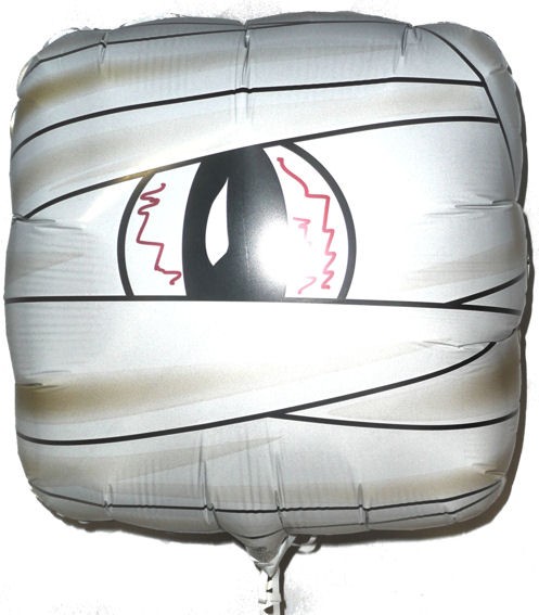 Folien-Quadratballon (A) 'Mummy Q-BLOON Halloween', ca. 45 cm