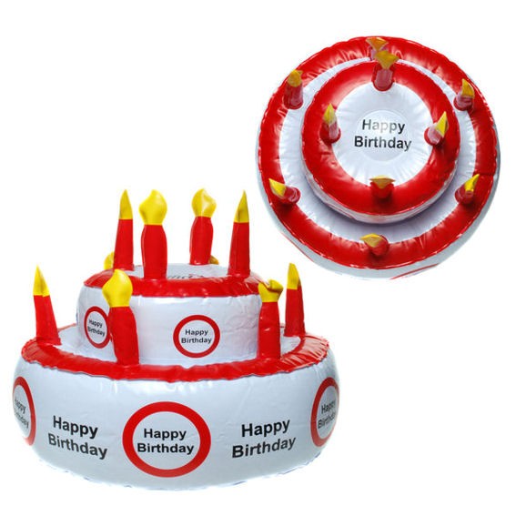 'Verkehrszeichen - Aufblasbare Geburtstags-Torte - Happy Birthday'