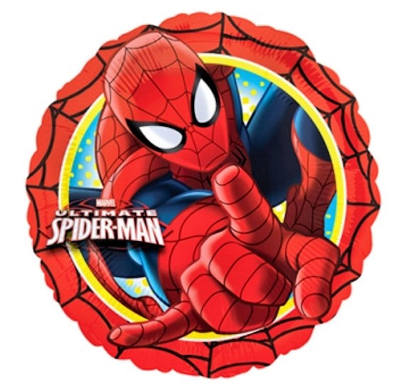 Folien-Rundballon (A) 'Spider-Man Ultimate ' rot, ca. 43 cm Ø