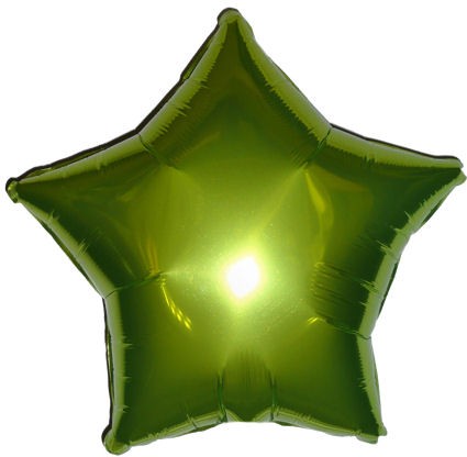 Folien-Sternballon (B), ca. 18" / 45 cm Ø, limonengrün