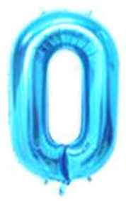 Folien-Zahlenballon (G), blau - XXL - 0, Gas geeignet