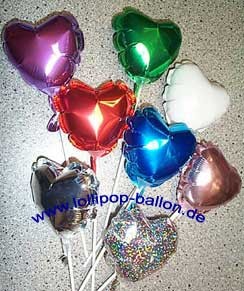 Mini-Folienballon-Stecker 'Herz', blau
