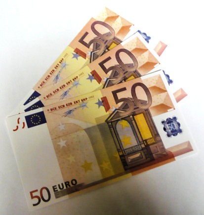 1 Stück 'Euro-Ersatz-Schein 50' 125%, einseitig, Spielgeld