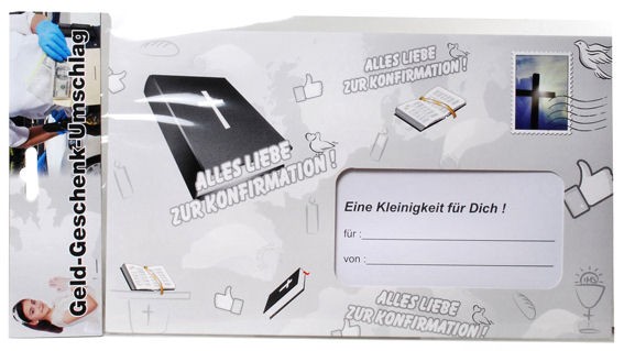 'Konfirmation' Riesen-Umschlag m. Zubehör ideal für Geldgeschenke