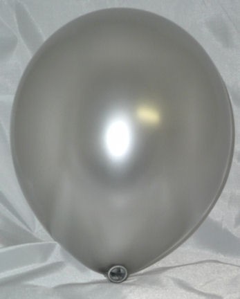 50 Stück Luftballons mit ca. 30 cm Ø, metallic-silber