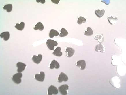 'Sparkle Hearts' silber, Flitterbox-Streuartikel, ca. 14 gr.