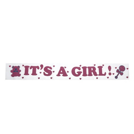 'It's A Girl'-Banner, ca. 270 cm lang