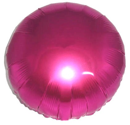 Folien-Rundballon (A), Kunststoff, ca. 18" / 45 cm Ø, pink