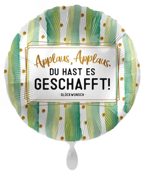 Folien-Rundballon (A) 'Du hast es geschafft! - Glückwunsch', ca. 43 cm