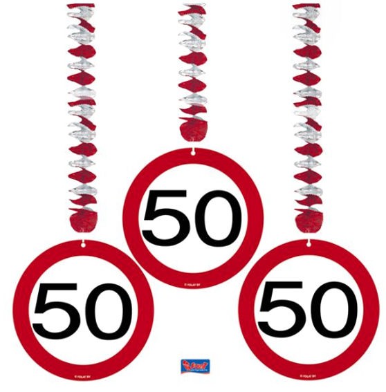 'Verkehrszeichen 50' Rotorspiralen im 3er-Pack.
