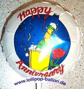 Folienballon-Stecker 'Happy Anniversary - Jahrestag'