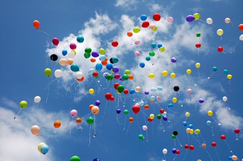 Rosette Ballons Happy Birthday Zahl 80 Jahre Geschenkverpackung