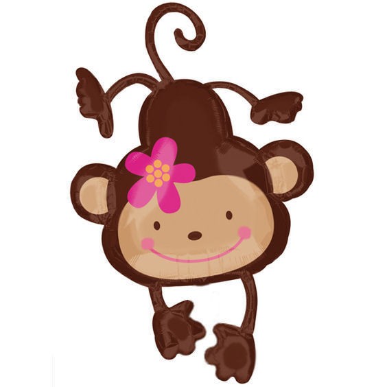 FolienballonShape (E) 'Happy Monkey', nur für LUFTfüllung
