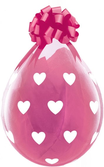 'Big Heart - Herzen' Latex-Weithalsballon/Stufferballoon/Verpackungsballon